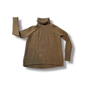 American Eagle Outfitters Brown Cable Knit Turtleneck Sweater Women’s Large